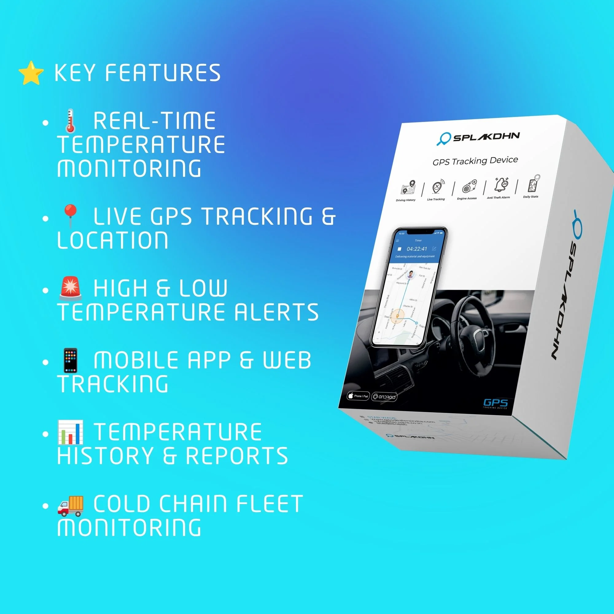 Frozen Food Transport GPS Frozen Food Transport GPS Tracker with Temperature Monitoring