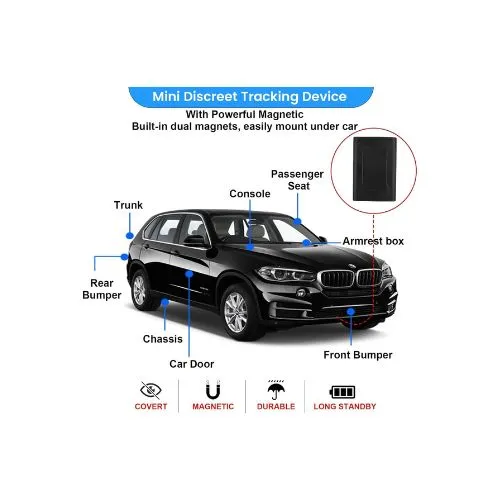 Personal GPS tracker showing live tracking on mobile app