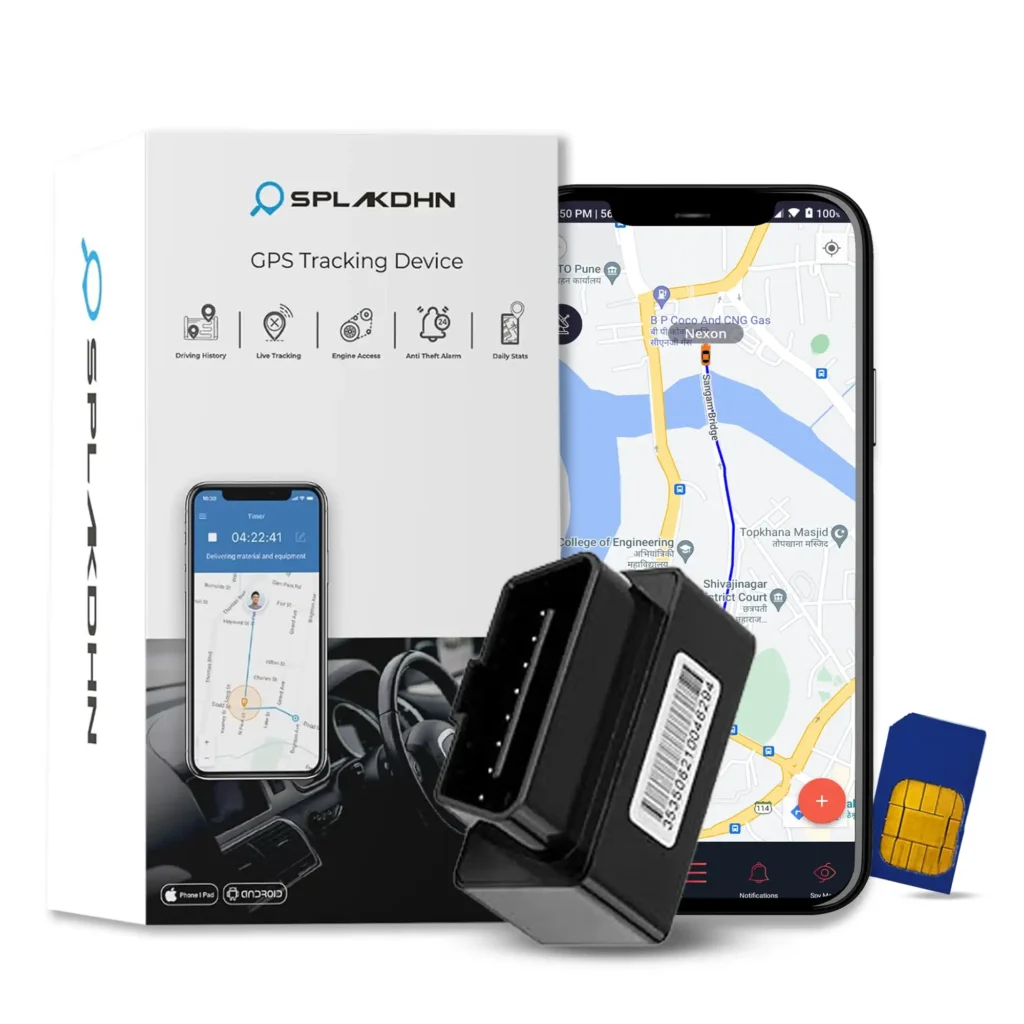 SPLAKDHN GPS OBD car tracker device for real time vehicle tracking