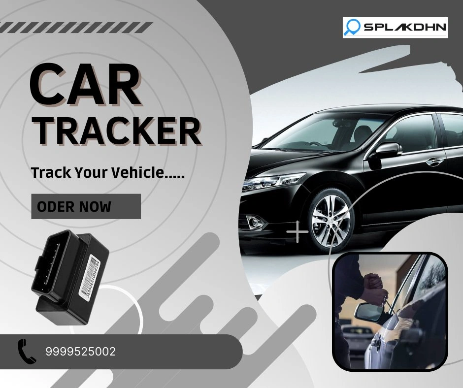 OBD GPS tracker plugged into car diagnostic port