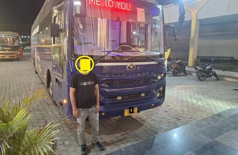 AIS 140 RTO approved GPS tracker installed in a commercial bus in Haldwani Kumaon Uttarakhand