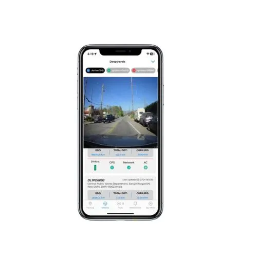 About GPS tracking mobile app showing live tracking and live cam and notifications