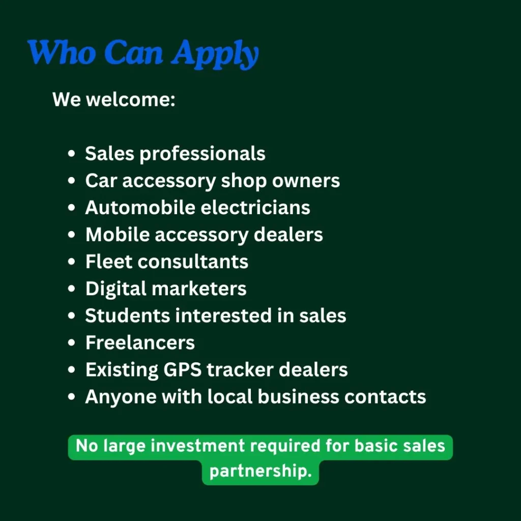GPS Tracker Sales Agent Recruitment Program (PAN India) splakdhn gps sales agents pan india