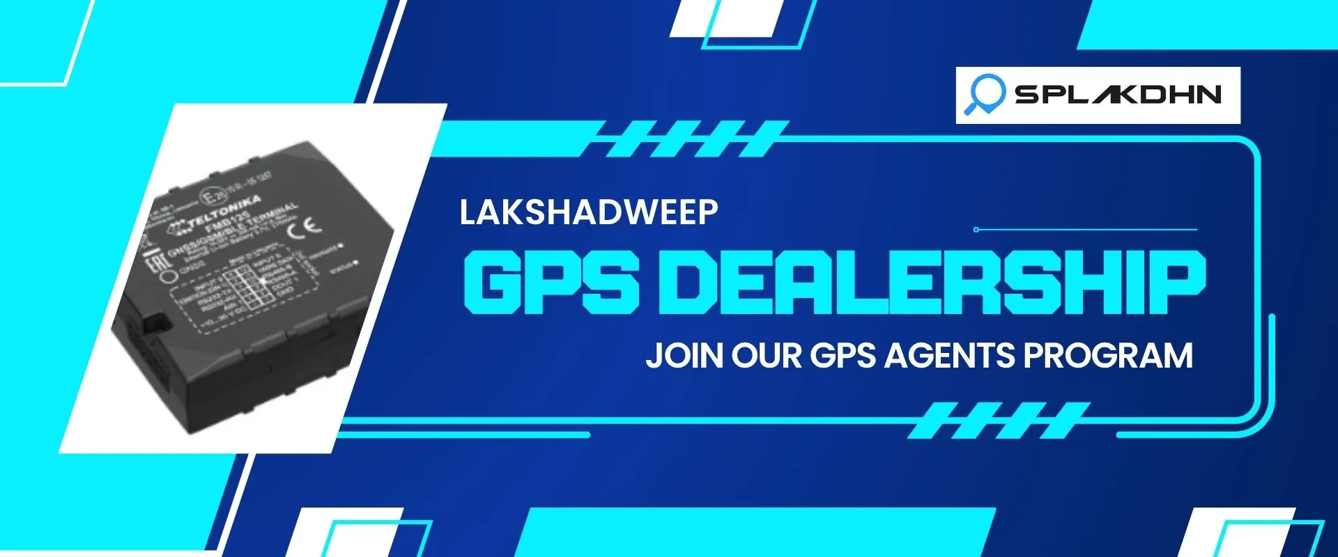 Lakshadweep GPS dealer banner with island background