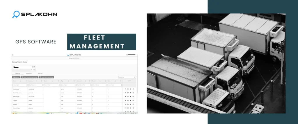 Fleet management software with vehicle tracking dashboard