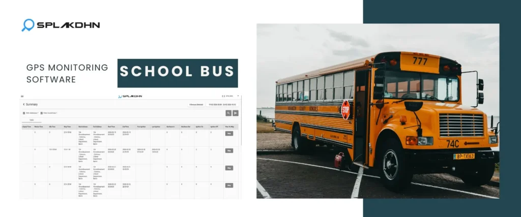 School bus GPS tracking software with real-time monitoring